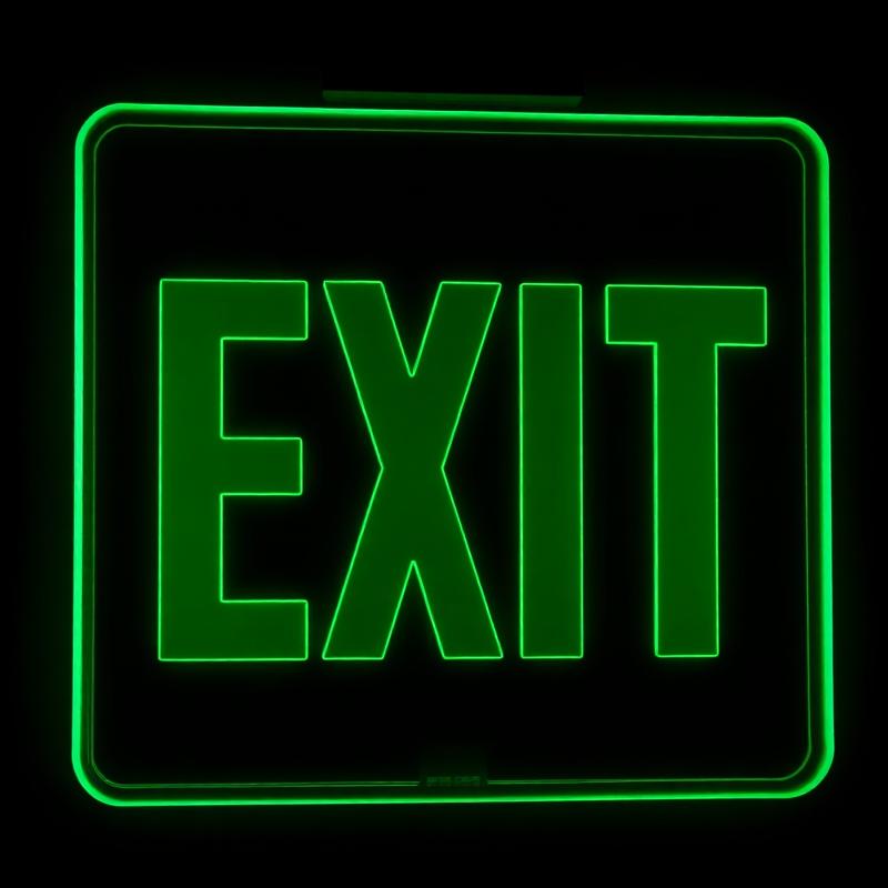 Photoluminescent EXIT Sign